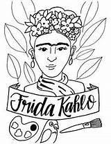 Frida Kahlo Coloring Pages Printable Sheet History Kids sketch template