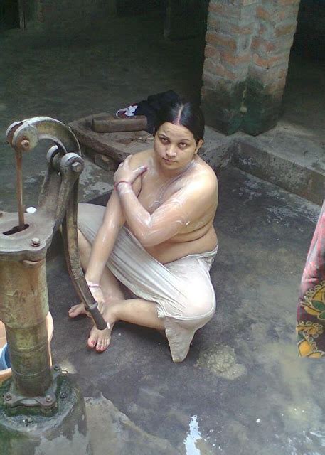 indian village women in bathing