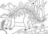 Kentrosaurus Coloring Template Stegosaurus Pages sketch template