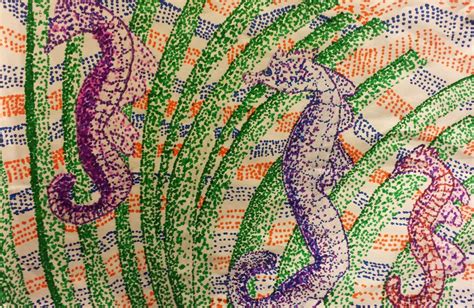 higas art class pointillism seahorses