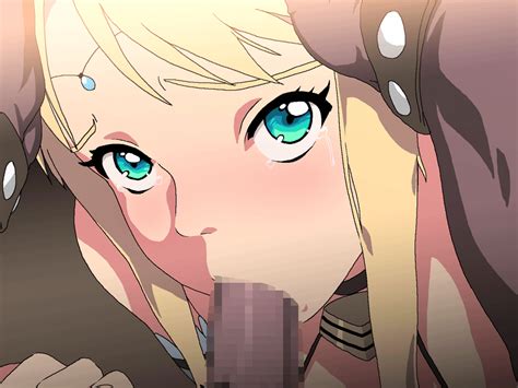 xbooru animated animated aqua eyes blonde hair censored fellatio futanari game cg