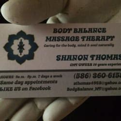 body balance massage therapy massage therapy saint clair shores mi