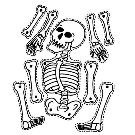 printable skeleton craft coloring page crafts  worksheets