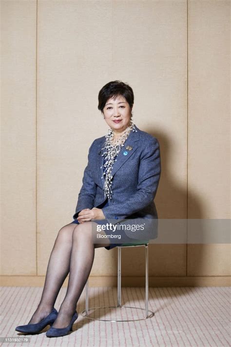 Yuriko Koike Governor Of Tokyo Poses For A Photograph Following A