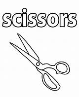 Coloring Scissors English Topcoloringpages Print sketch template