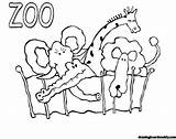 Zoo Coloring Pages Animals Drawing Printable Put Kids Animal Preschool Color Cute Phonics Coloring4free Preschoolers Jungle Kid Elephant Tag Name sketch template