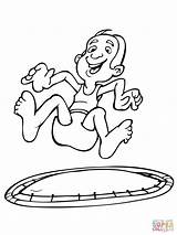 Coloring Jumping Trampoline Printable Pages Funny Jump Color Girl Colouring Balance Book Doll Unique American Supercoloring Beam Divyajanani Dot Popular sketch template