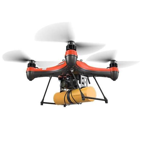 drone swellpro splash drone  lifesaving kit  water search  rescue orange black