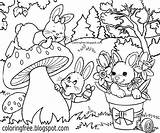 Coloring Bunny Pages Baby Cute Drawing Printable Kids Easter Color Clipart Rabbits Egg Traditional Getdrawings Animals Forest Mushroom Flower sketch template