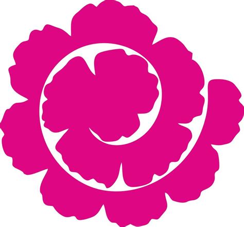 rolled flower flowers template svg file