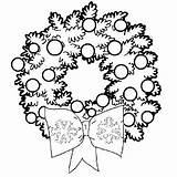 Kerst Wreath Krans Kleurplaat sketch template
