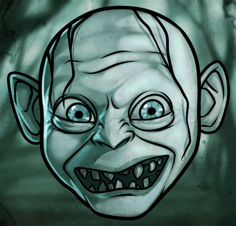 How To Draw Gollum Easy Lord Of The Rings Drawings