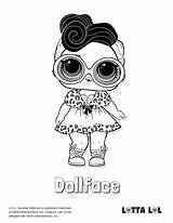 Lol Coloring Pages Surprise Dollface Doll Lotta Dolls sketch template