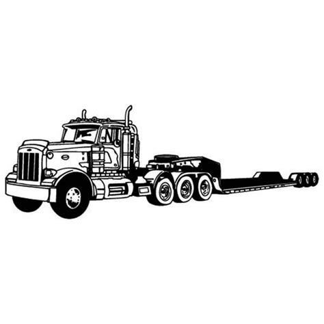 amazing long tail semi truck coloring page  print
