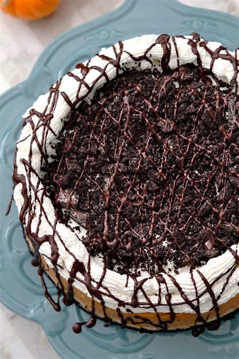 double layer pumpkin cheesecake with oreo crust with video