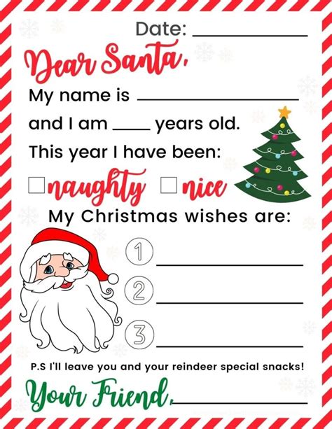 adorable printable letter  santa  bonus mailing label