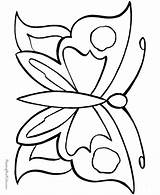 Coloring Butterfly Pages Printable Sheets Printables Easy Outline Stencil Book Color Kids Butterflies Colouring Templates Button sketch template
