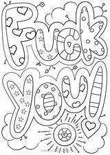 Coloring Pages Fuck Adult Printable Colouring Adults Sheets Cool Word Books Color Printables Swear Mandala Book Quote Board Around Find sketch template