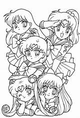 Sailor Moon Coloring Pages Chibi 塗り絵 Book Anime Print ぬりえ キャラクター かわいい イラスト Adult Template Sketch Books Cute ぬり絵 Scouts sketch template