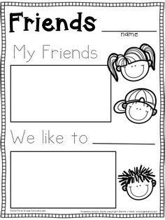 images  friendship printable worksheets  preschool