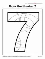Number Worksheet Color Preschool sketch template