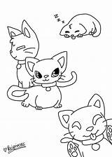 Kitties sketch template