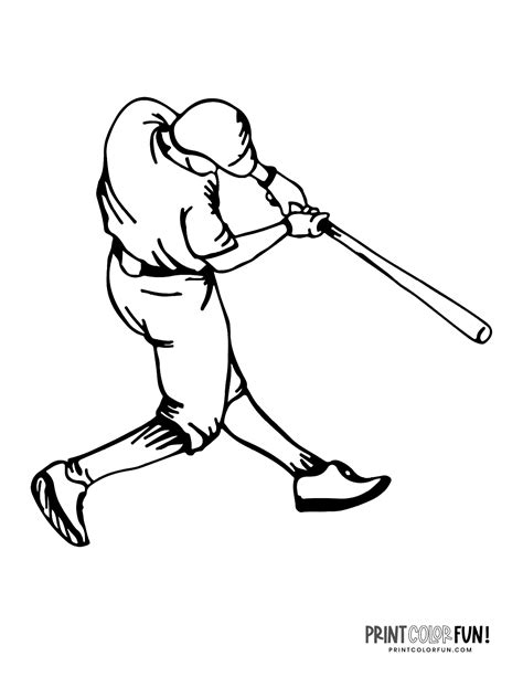 baseball player coloring pages clipart  sports printables