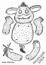 Gruffalo Ausdrucken Hampelmann Vorlage Wunderbar Scholastic Sprout Axel Scheffler Puppets sketch template