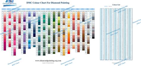 dmc color chart  diamond painting  complete  zealand ubuy