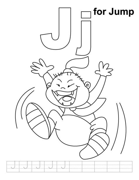 jump alphabet coloring page coloring pages alphabet