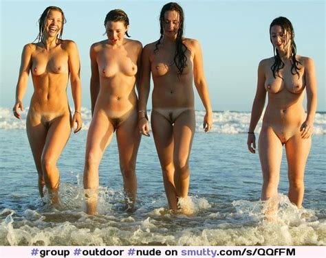 group outdoor nude beach smile smiling tanlines