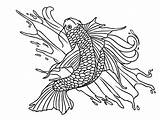 Fish Drawing Koi Drawings Coloring Pages Coy Painting Line Dragon Cliparts Clipart Animals Getdrawings Library Suggestions Keywords Related Long Kids sketch template