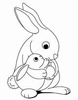 Coloring Cute Pages Rabbit Bunny Printable Getcolorings Color Print sketch template