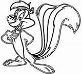 Looney Tunes Pepe Pew sketch template