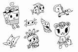 Tokidoki Donutella Unicorno Stampare Stampa sketch template