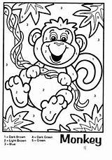Kids Color Number Gorilla Numbers Coloring Pages Printable sketch template