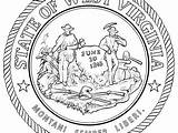 Coloring Virginia West Pages Getcolorings State Seal Printable Color sketch template