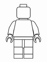 Lego Coloring Pages Minifigure Blank Printable Figure Color Colouring Mini Kids Legos Sheet Figures Character Template Person Birthday Drawing Man sketch template