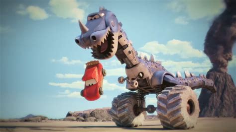 disney  pixar cars   road dinosaur toy vehicle  eats cars