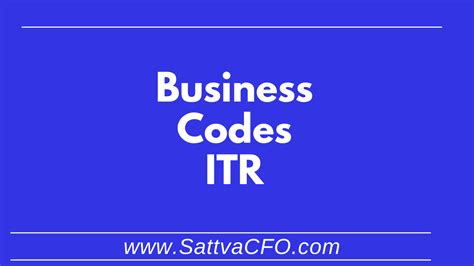 business codes  itr forms  fy   ay