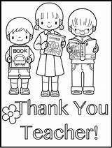 Coloring Teacher Thank Pages Card Students Teachers Happy Cards Say Colouring Drawing Kids Color Student Sheets School Activity Clipart Appreciation sketch template
