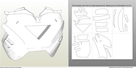 papercraft pdo file template  iron man mark   full armor