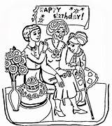 Grandma Birthday Coloring Happy Pages Printable Cards Color Clipart Card Super Popular sketch template
