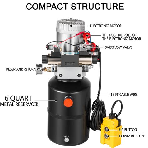 hydraulic power unit double acting  pressure gauge hydraulic pump  quart ebay