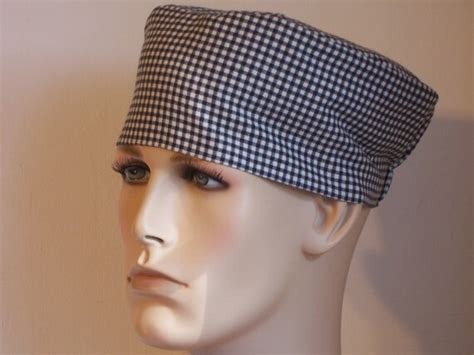 items similar  chefs hat bakers cap black  white houndstooth  etsy