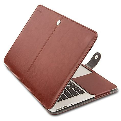 mosiso macbook air  sleeve premium pu leather book cover clip  carry bag skin case