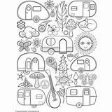 Coloring Pages Happy Campers Camper Retro Book Camping Trailer Books Colouring Doityourselfrv Thaneeya Mcardle Sheets Template Adult Vintage Patterns Adults sketch template