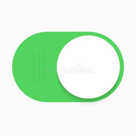 vector modern green slider button  white background stock vector