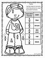 Fractions Equivalent Coloring Multiplying sketch template