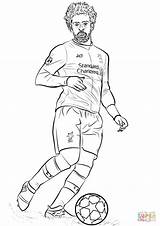 Mohamed Liverpool Supercoloring Ronaldo Voetbal Berühmte Ausdrucken Fußball Barcelona sketch template